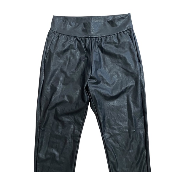 Commando Faux Leather Jogger Pants Black Size Small Stretch Pockets - Picture 3 of 8